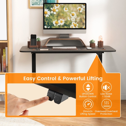 Gymax Electric Standing Desk Adjustable Stand up Computer Desk Anti-collision