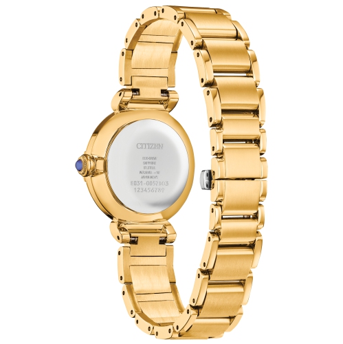 Citizen Ladies Citizen L Mae Eco-Drive Watch 29.5mm Gold-Tone Stainless Steel Case and Bracelet with White Dial