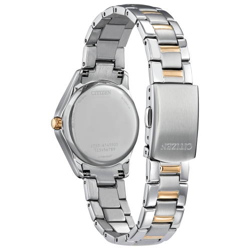 Citizen Ladies Crystal Eco-Drive Watch 30mm Two-Tone Stainless Steel Case and Bracelet with Silver-Tone Dial