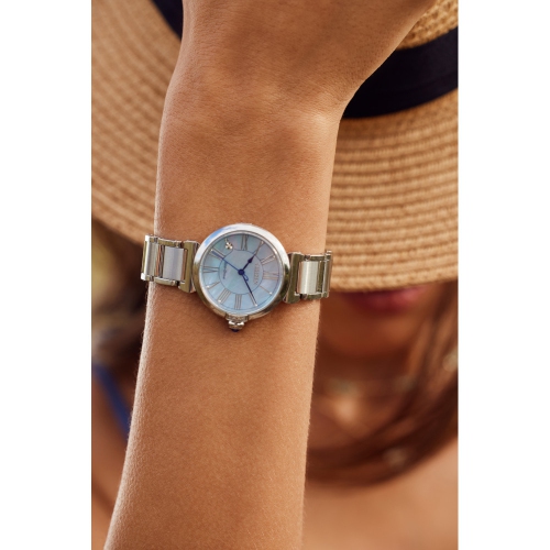 Citizen Ladies Citizen L Mae Eco-Drive Watch 29.5mm Silver-Tone Stainless Steel Case and Bracelet with Light Blue Dial
