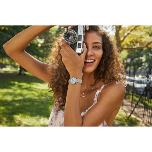 Citizen Ladies Citizen L Mae Eco-Drive Watch 29.5mm Silver-Tone Stainless Steel Case and Bracelet with Light Blue Dial