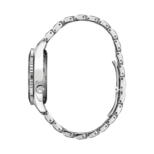 Montre pour femmes Carson Eco-Drive 35 mm de Citizen avec boîtier et bracelet en inox argenté avec cadran bleu