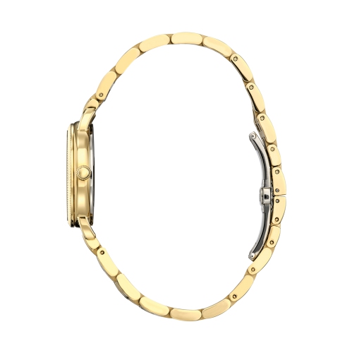 Citizen Ladies Classic Coin Edge Eco-Drive Watch 29mm Gold-Tone Stainless Steel Case and Bracelet with Silver-Tone Dial