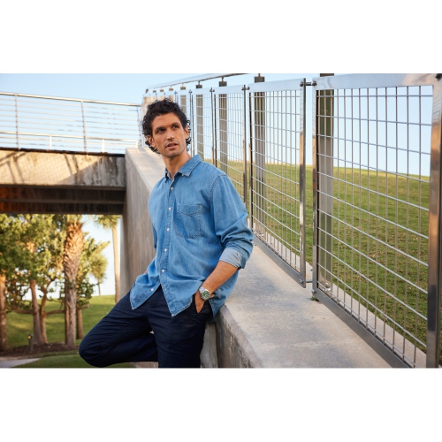 Montre pour hommes Peyton Eco-Drive 41&nbsp;mm de Citizen avec boîtier et bracelet en acier inoxydable argenté et cadran vert