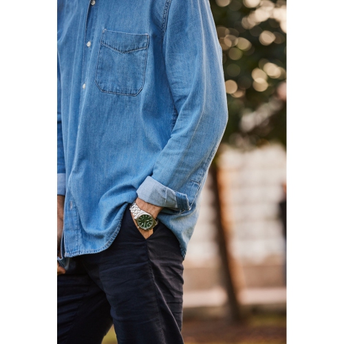 Montre pour hommes Peyton Eco-Drive 41&nbsp;mm de Citizen avec boîtier et bracelet en acier inoxydable argenté et cadran vert