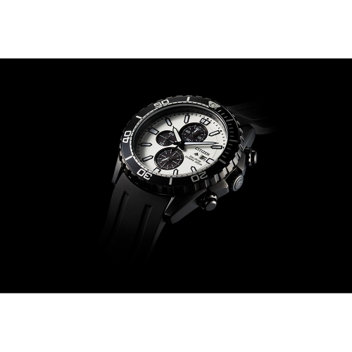 Citizen Mens Promaster Dive Eco-Drive Watch 45mm Black Stainless Steel Case Black Polyurethane Strap with White Dial