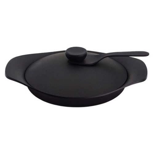 SORI YANAGI  Tekki (Cast Iron) Oil Pan 22Cm With Cast Iron Lid And Handle