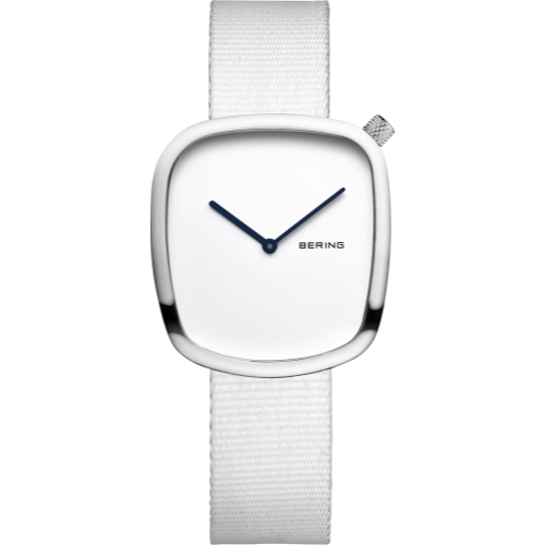Ladies Pebble Stainless Steel Watch In Silver/White
