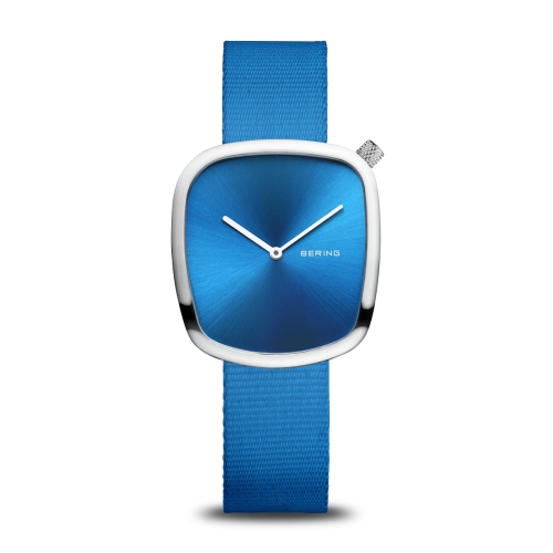 Ladies Pebble Stainless Steel Watch In Silver/Blue