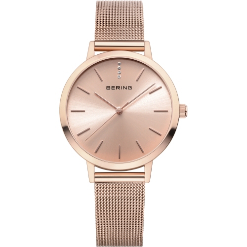 BERING  Ladies Classic Stainless Steel Watch In Rose /rose In Gold