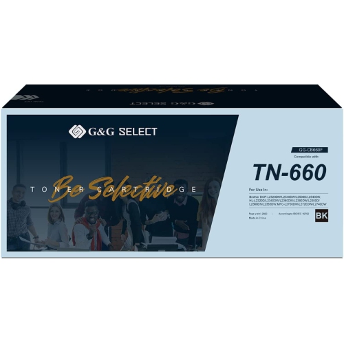 G&G Select Remanufactured Toner Cartridge Replacement for Brother TN660 TN-660 for Dcp-l2520dw Dcp-l2540dw Mfc-l2700dw Mfc-l2720dw Mfc-l2740dw