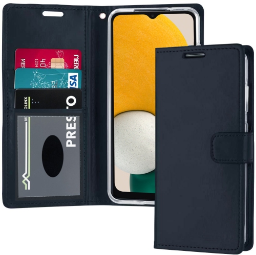 XCRS Folio Magnetic Wallet Cover, PU Leather Pouch with Card Slot and Stand Case for Samsung Galaxy A14 5G 2023