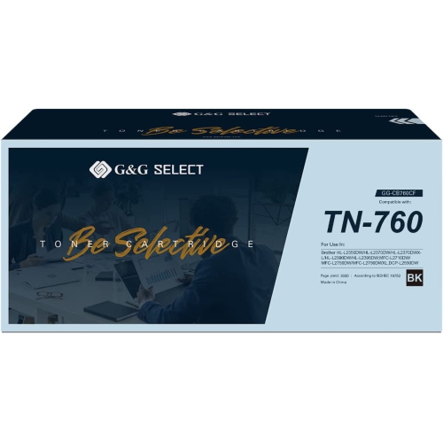 G&G Select Remanufactured Toner Cartridge Replacement for Brother TN760 TN-760 for HL-L2350DW DCP-L2550DW HL-L2395DW HL-L2390DW HL-L2370DW Printer