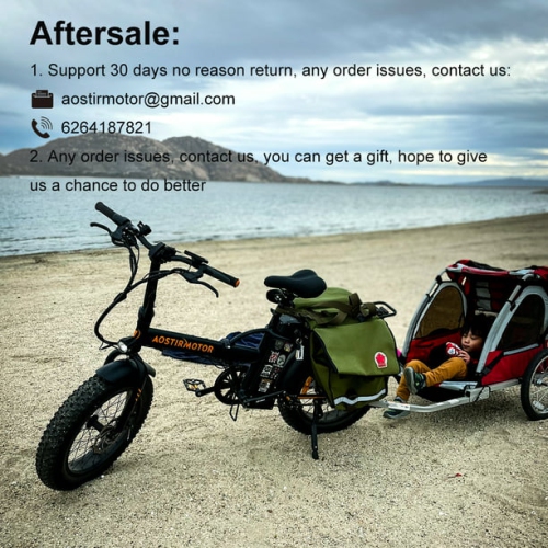 Vélo électrique pliable AOSTIRMOTOR A20 avec batterie 500 W 36 V 13AH, 20 po. Vélo électrique Fat Tire pour adultes - Noir