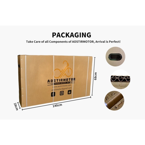 Vélo électrique pliable AOSTIRMOTOR A20 avec batterie 500 W 36 V 13AH, 20 po. Vélo électrique Fat Tire pour adultes - Noir