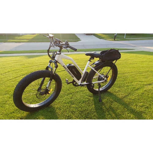 AOSTIRMOTOR Electric bike S07-G,750W Motor 26 Inch Fat Tire 35km Range Electric Mountain Ebike with Rack