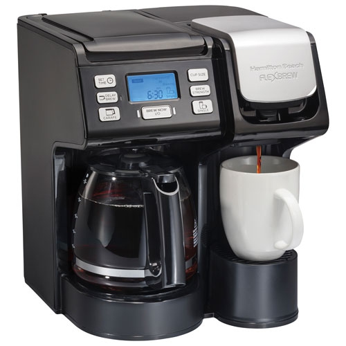 Refurbished - Hamilton Beach FlexBrew Trio Coffee Maker - 12-Cup - Black/Silver