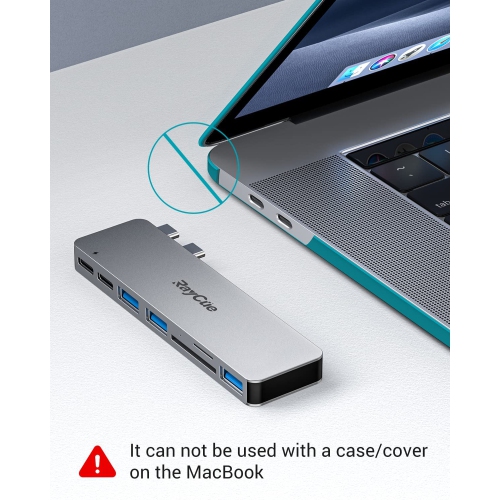 MacBook Pro/Air M1 USB Accessories, MacBook Adapter with Thunderbolt 3 100W PD Port, USB C Port, 3 USB 3.0 Ports, TF/SD Card Reader, USB C Adapter