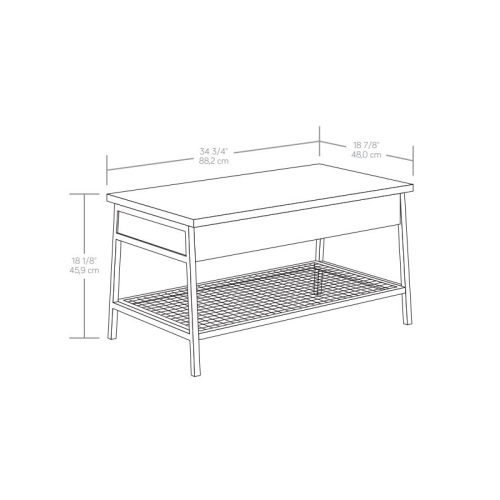 Sauder Market Commons Engineered Wood Lift-Top Coffee Table in Prime Oak