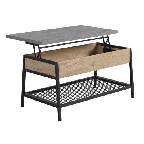 Sauder Market Commons Engineered Wood Lift-Top Coffee Table in Prime Oak