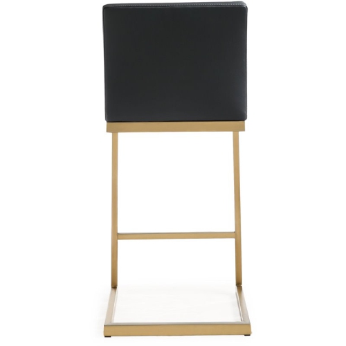 TOV Furniture Parma 26" Steel/Fabric Counter Stools in Black/Gold