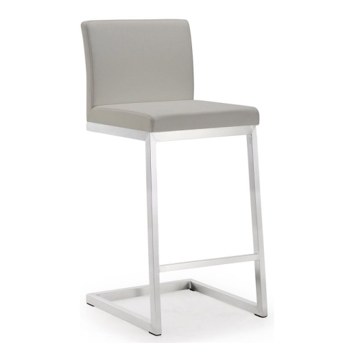 TOV FURNITURE  Parma 26" Contemporary Fabric Counter Stools In (Set Of 2) In Gray