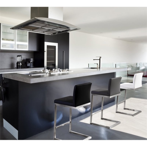 TOV Furniture Parma 26" Contemporary Fabric Counter Stools in Gray