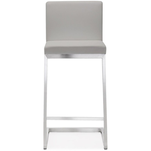 TOV Furniture Parma 26" Contemporary Fabric Counter Stools in Gray