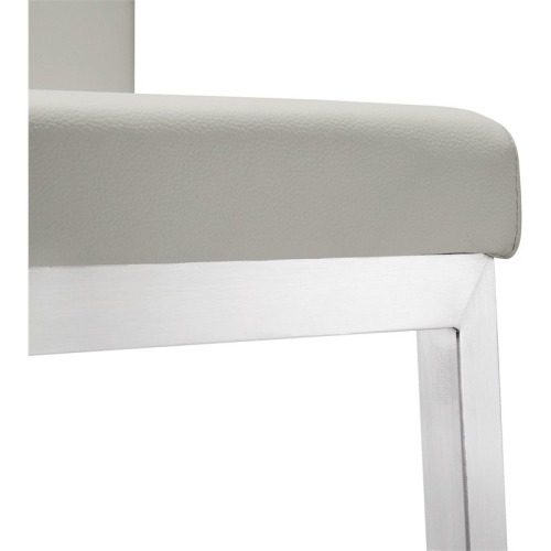 TOV Furniture Parma 26" Contemporary Fabric Counter Stools in Gray