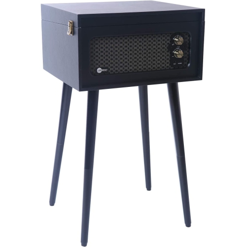 Support pour tourne-disque Bluetooth Discovery d’Arkrok avec tourne-disque à 3 vitesses - Noir