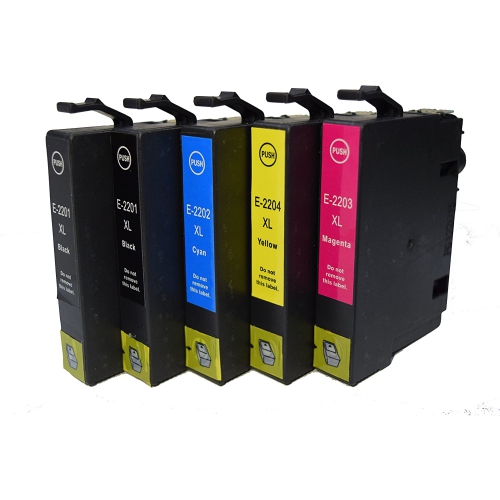 axGear Epson T220XL Compatible Ink Cartridge Combo High Yield 2B/1C/M/Y T220XL120, T220XL220