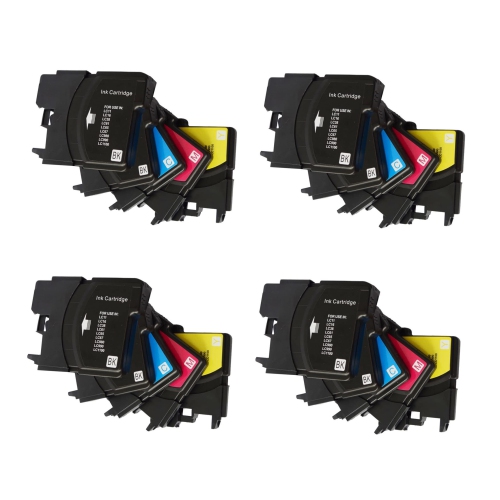 axGear Brother LC61 Compatible Ink Cartridge 4 Combo BK/C/M/Y 20/Pack DCP-165C MFC-250C MFC-255CW
