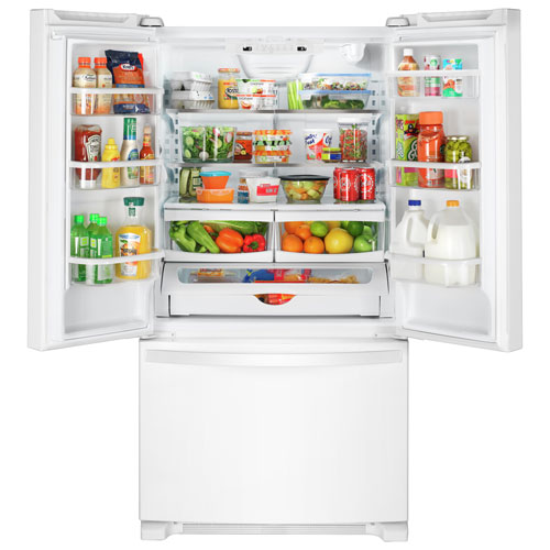 Whirlpool 33" 22.1 Cu. Ft. French Door Refrigerator with Water Dispenser (WRFF5333PW) - White