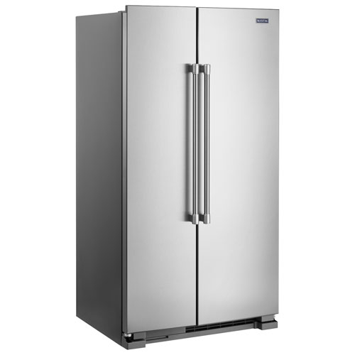 Réfrigérateur à congélateur juxtaposé 24,9 pi³ 36 po de Maytag - Inox résistant aux traces de doigts