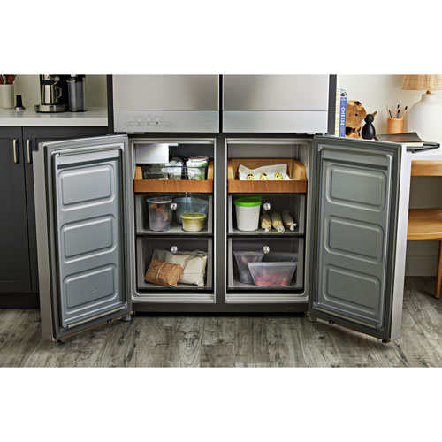 KitchenAid 36" 19.4 Cu. Ft. Counter-Depth French Door Refrigerator (KRQC506MPS) - Metallic Steel