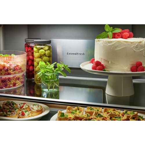 KitchenAid 36" 19.4 Cu. Ft. Counter-Depth French Door Refrigerator (KRQC506MPS) - Metallic Steel