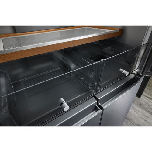 KitchenAid 36" 19.4 Cu. Ft. Counter-Depth French Door Refrigerator (KRQC506MPS) - Metallic Steel