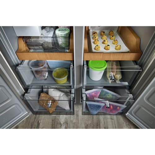 KitchenAid 36" 19.4 Cu. Ft. Counter-Depth French Door Refrigerator (KRQC506MPS) - Metallic Steel