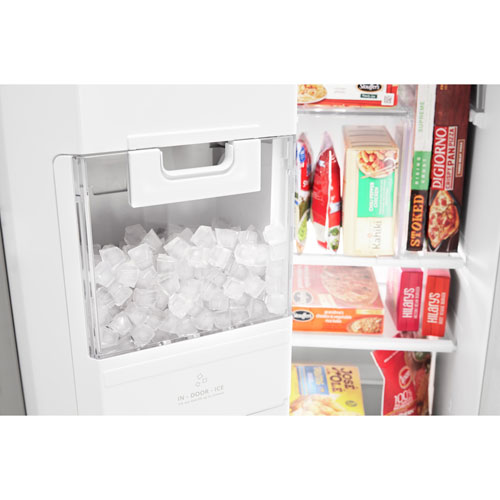 Réfrigérateur à congélateur juxtaposé 24,5 pi³ 36 po avec distributeur eau/glaçons de Maytag - Inox