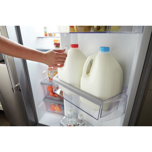 Réfrigérateur à congélateur juxtaposé 20,6 pi³ 36 po avec distributeur eau/glaçons de Maytag - Inox