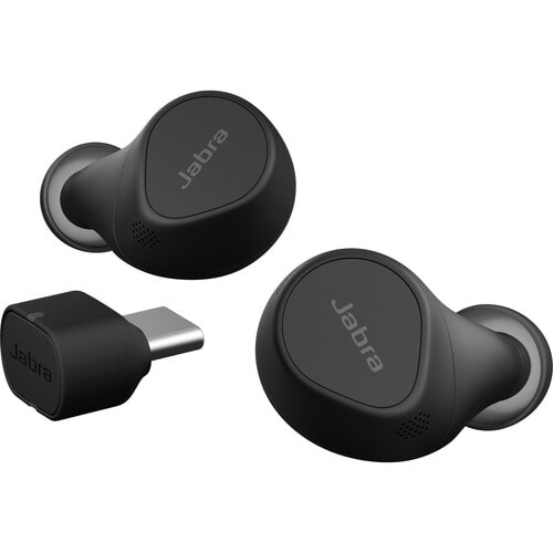 Écouteurs bouton USB-C à suppression du bruit Evolve2 de Jabra avec microphone intégré - Noir