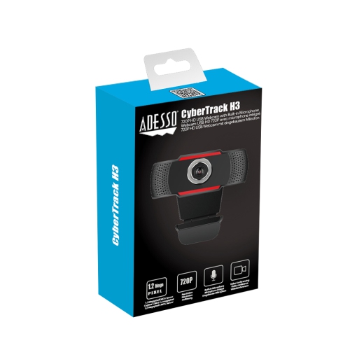 ADESSO TECHNOLOGY 30 fps Manual Focus HD 720P Webcam with Integrated Microphone