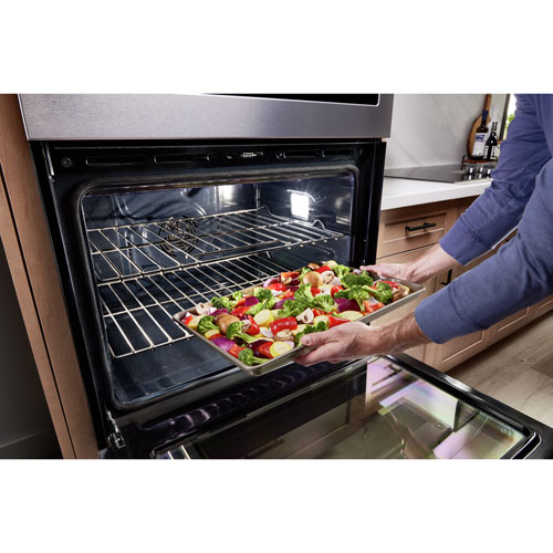 Maytag 30" 6.4 Cu. Ft. Combination True Convection Electric Wall Oven - Stainless Steel