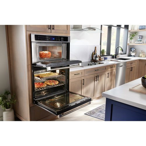 Maytag 30" 6.4 Cu. Ft. Combination True Convection Electric Wall Oven - Stainless Steel