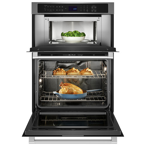 Maytag 30" 6.4 Cu. Ft. Combination True Convection Electric Wall Oven - Stainless Steel