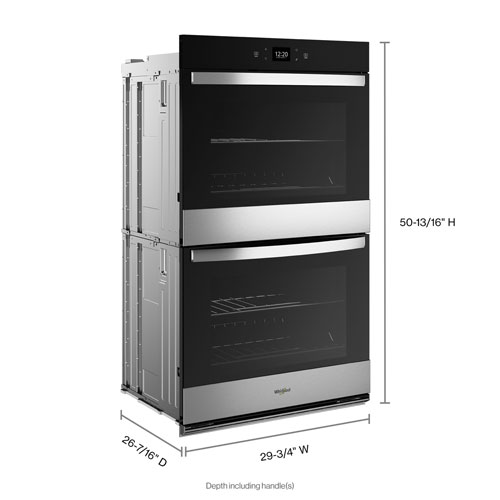 Whirlpool 30" 10.0 Cu. Ft. Double Self-Clean Electric Wall Oven - Stainless Steel