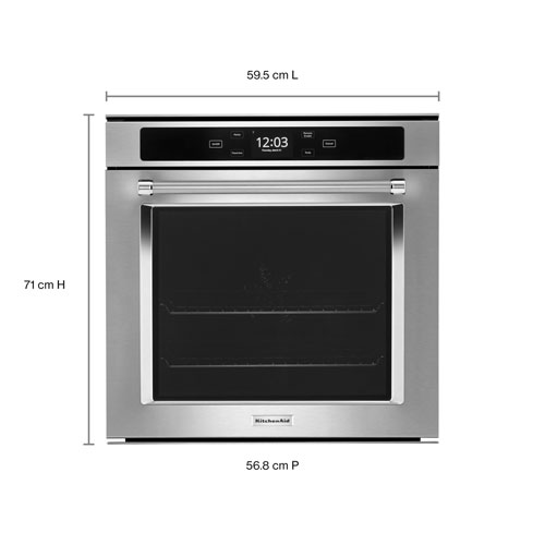 Kitchenaid 23" 2.9 Cu. Ft. True Convection Electric Wall Oven - Stainless Steel