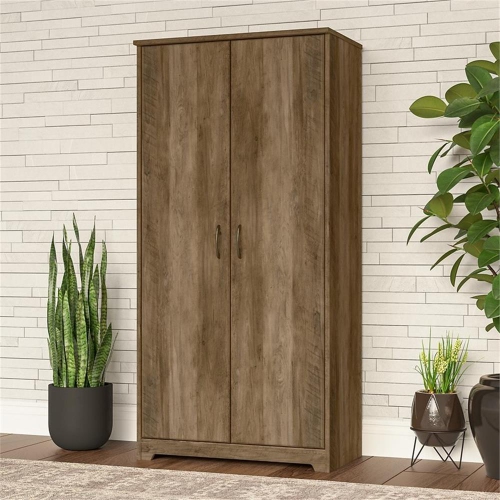 Bush Furniture Cabot Tall Storage Cabinet in Reclaimed Pine - Engineered Wood