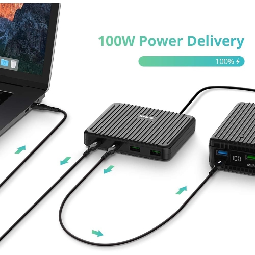 Zendure ZD4P90DPD-B SuperPort 4 100W Desktop Charger with Dual Power Delivery/Multi-Device Charging