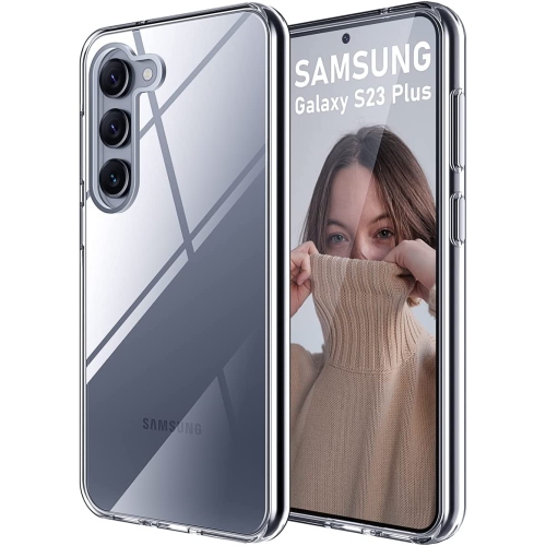 KEEGUARD Coque en silicone gel TPU transparent pour Samasung Galaxy S23 Plus +